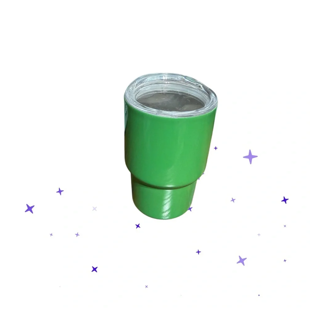 Tiny 3 Inch Stainless Steel Tumbler With Straw and Lid